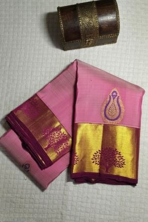 Onion Pink Kanchipuram Silk